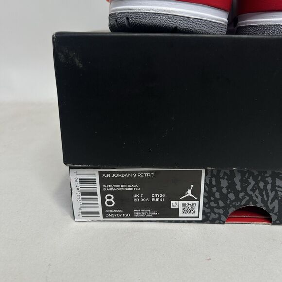 Nike Shoes Air Jordan 3 Retro “Fire Red” 2024 - Picture 5 of 5